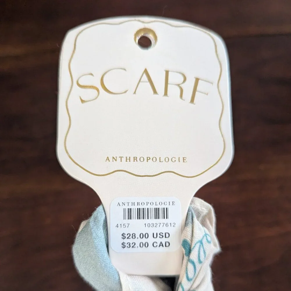 NWT Anthropologie Maeve Desserts Printed Bandana Scarf Handkerchief Bag Tie 20" - Picture 4 of 5